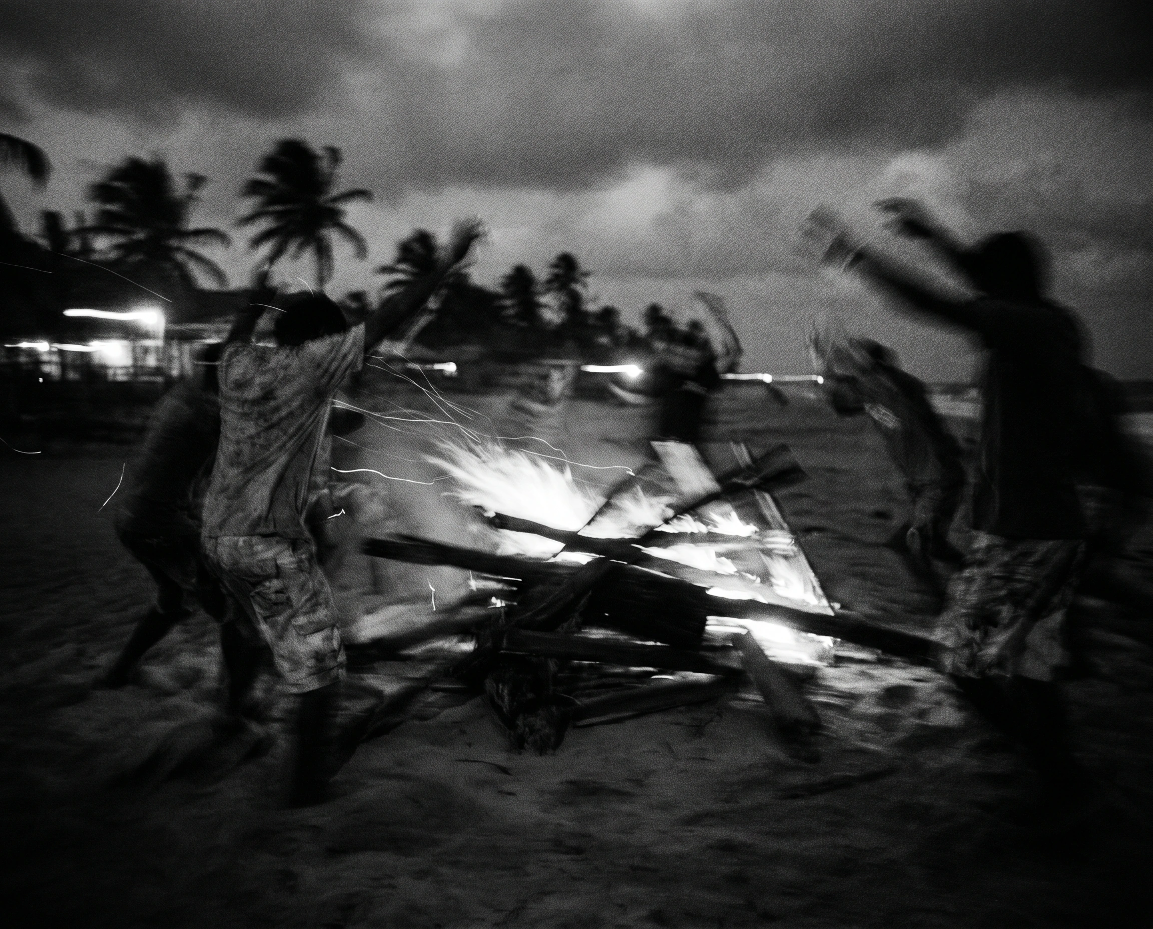 Fotografia em preto e branco do cotidiano de Jericoacoara.